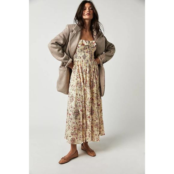 Free People Floral Maxi Dress - Cream and red - Picture 2 of 7